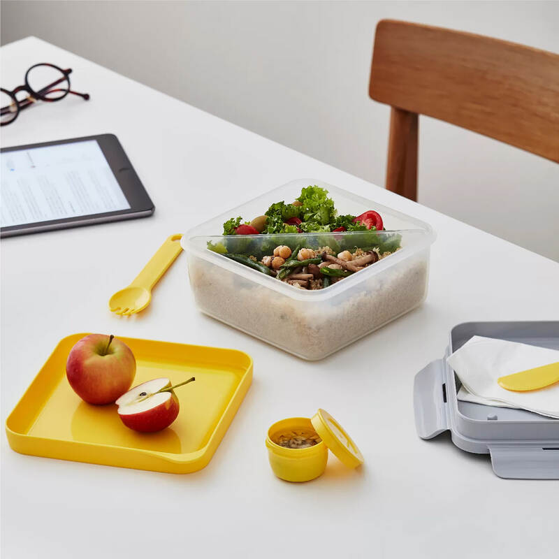 Hộp Cơm Locknlock Togo Lunch Box 1.2L - 2 Màu (Xanh Dương, Vàng) - HPL979 image number null